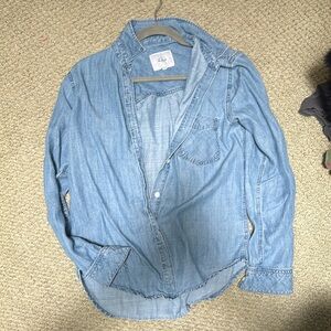 Rails light blue denim button down shirt